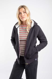 Sevanna Borg Lined Jersey Hoodie Midnight