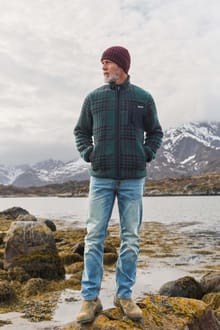 Lucian Full Zip Jacquard Borg Fleece Cedar Green