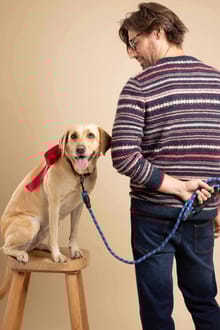 Wilf Reflective Rope Dog Lead Cobalt Blue