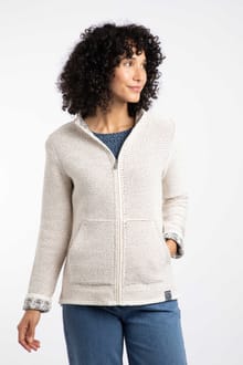 Sontee Full Zip Eco Macaroni Sweatshirt Ecru